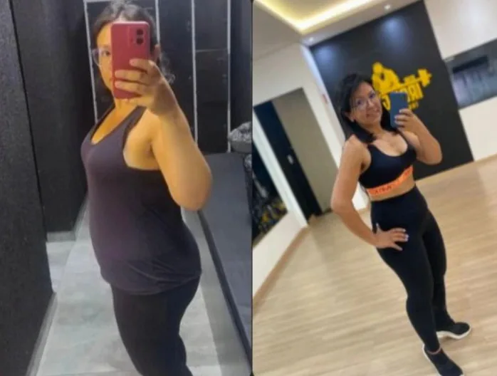 Antes e depois de aluno do Gabriellus Team